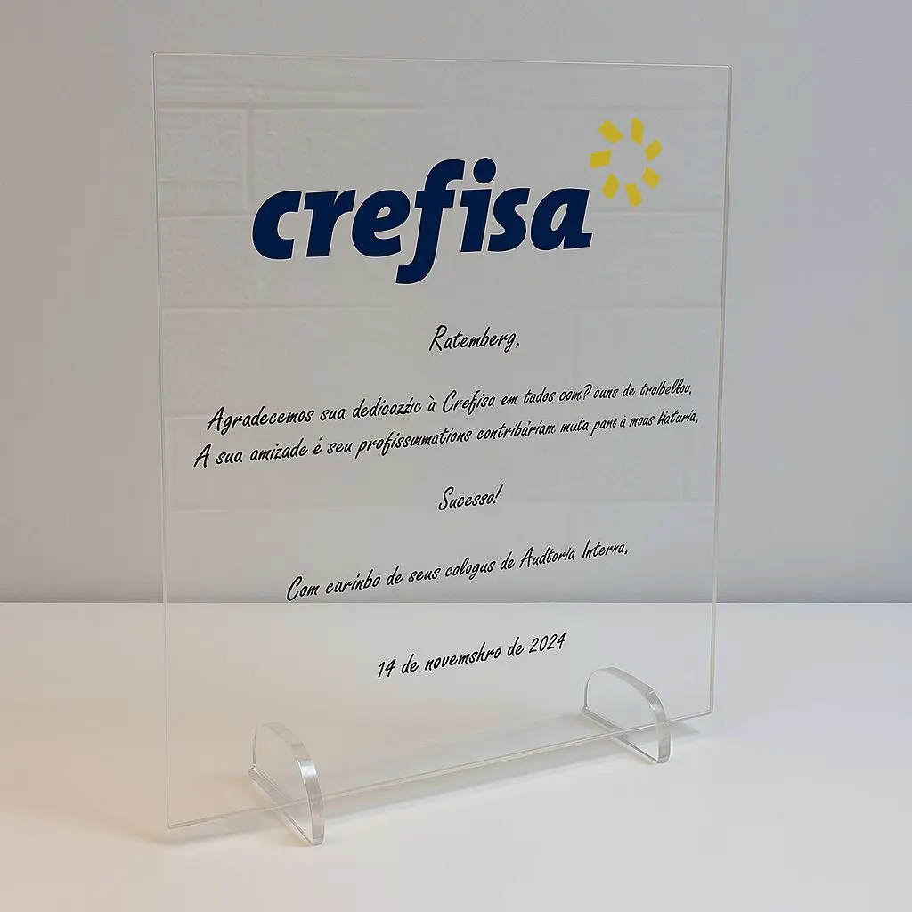 Troféu placa simples