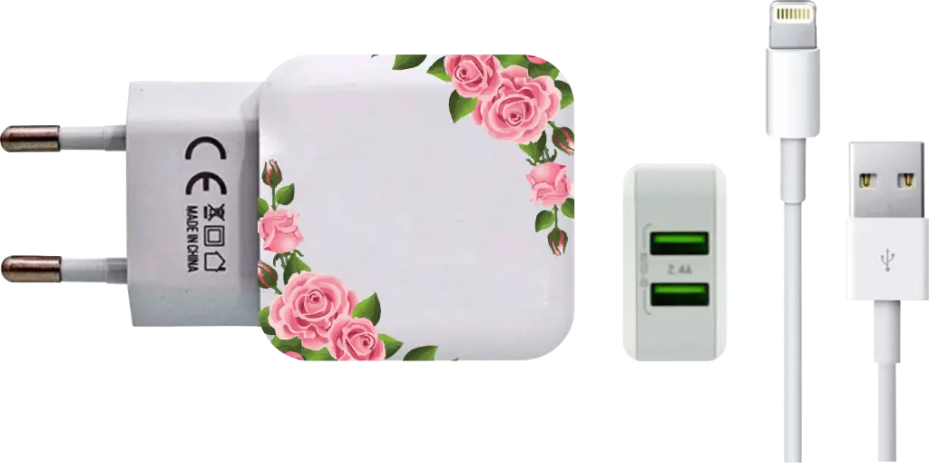 Carregador Molduras Rosas (Com Nome)