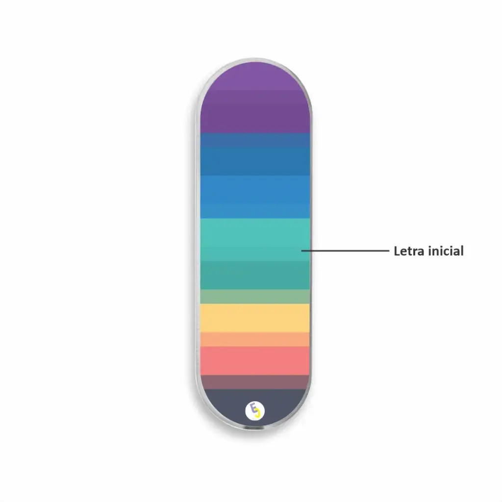 Finger Grip Rainbow (Com Nome)