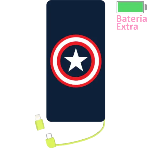 Power Bank ESCUDO CAPITÃO AMERICA